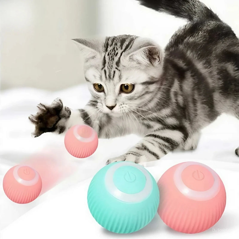 Bola mágica rolante automática para gato, Brinquedos inteligentes interativos!