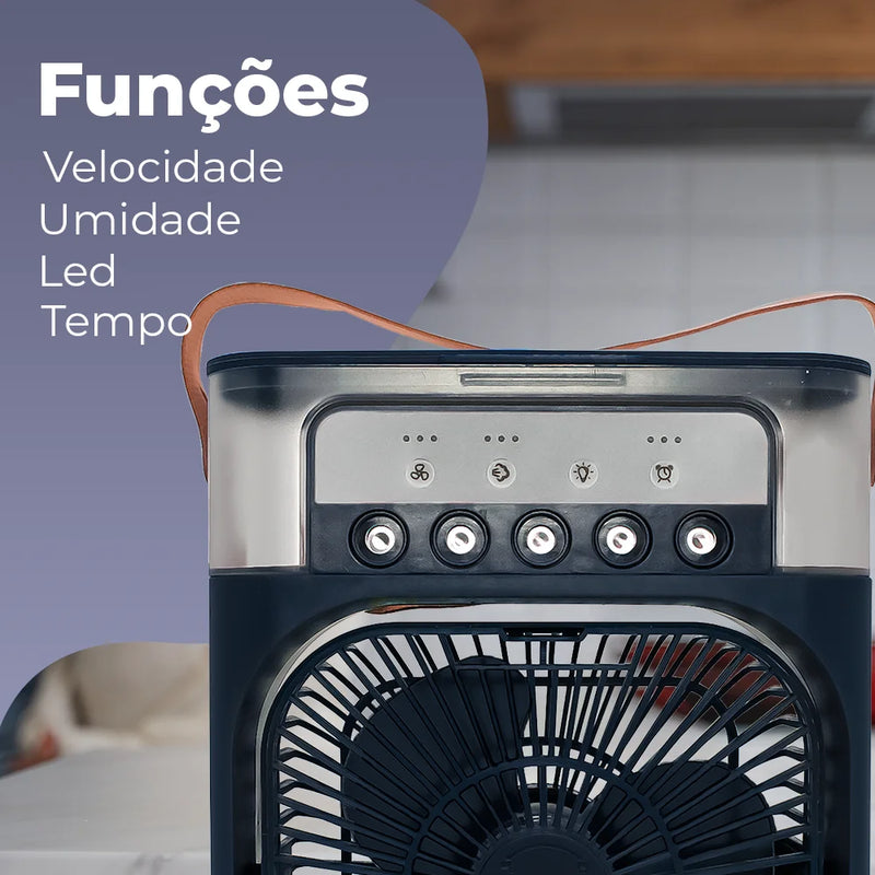 Mini ar condicionado, ventilador e climatizador programável