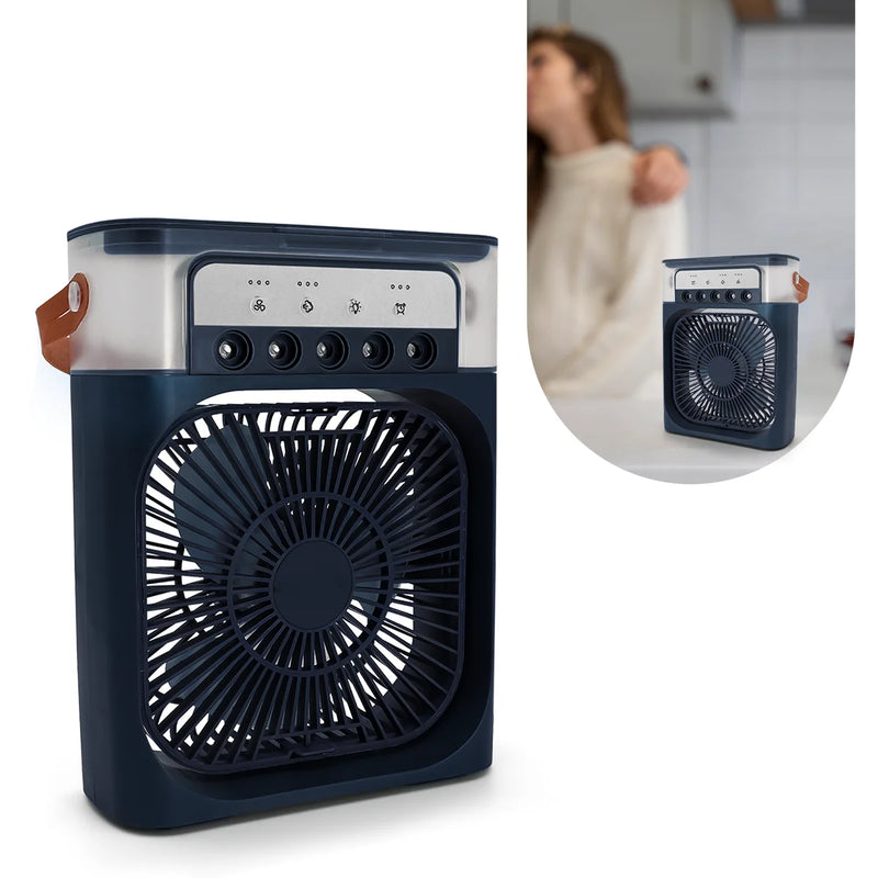 Mini ar condicionado, ventilador e climatizador programável