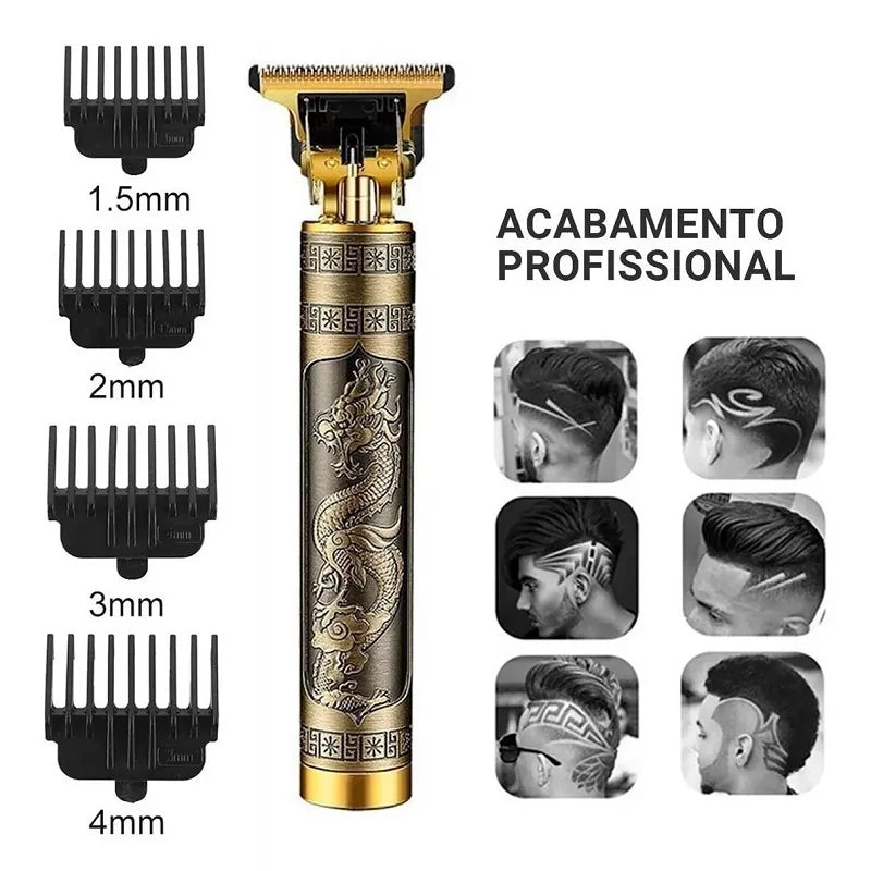 Máquina De Cortar Cabelo Recarregável Bivolt Barbeador Portátil Aparador De Pelos Barba Bigode