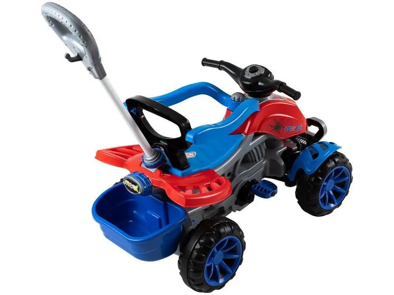 Quadriciclo Infantil a Pedal Vermelho e Azul